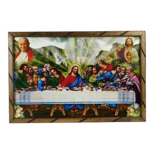 Ultima Cena (#38) Rustic Frame For Wall Oil Painting Last Supper Imagen Image Cuadro Religious art image, home decor, wall decor, church events, gifts