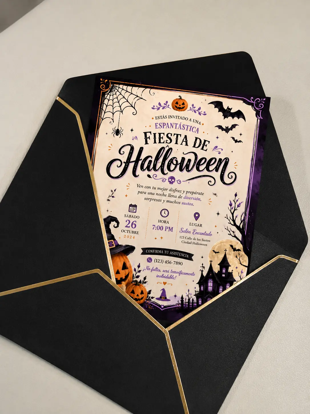 Invitaciones personalizadas para Halloween