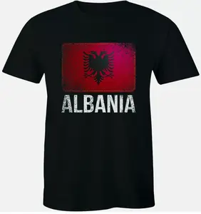 Albania - Shirt Albanian eagle Shirt Shqiponja Symbol Country T-Shirt Tee Men Fashion Cotton Menswear Soft T-Shirt Top Chinese