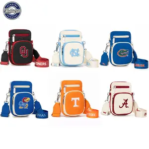 NCAA Unisex Crossbody Bag with Adjustable Strap & Card Blocking Slots – Stylish Leather Handbag for Stadium Events, Sports Fans, and Gifts,Oklahoma Sooners/Tennessee Volunteers/Florida Gators,015
