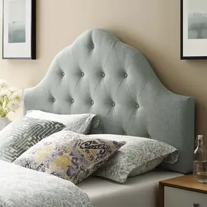 Modway Sovereign Queen Upholstered Fabric Headboard in Gray