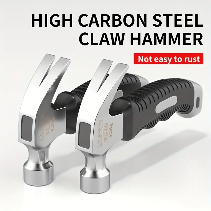 1pc Mini Claw Hammer with Ergonomic Handle - Carbon Steel, Durable, Multi-purpose, Used for Carpentry, Window Breaking, etc. - Includes Convenient Nail Lift Function
