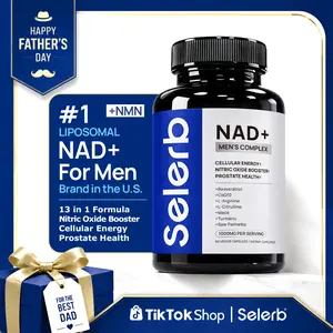 Selerb NAD+ Supplement for Men with NMN - Liposomal Complex with Trans-Resveratrol, CoQ10, Maca & Ashwagandha - Supports Cellular Renewal, Energy & Performance - 60 Capsules Dietary Healthcare Vitamins