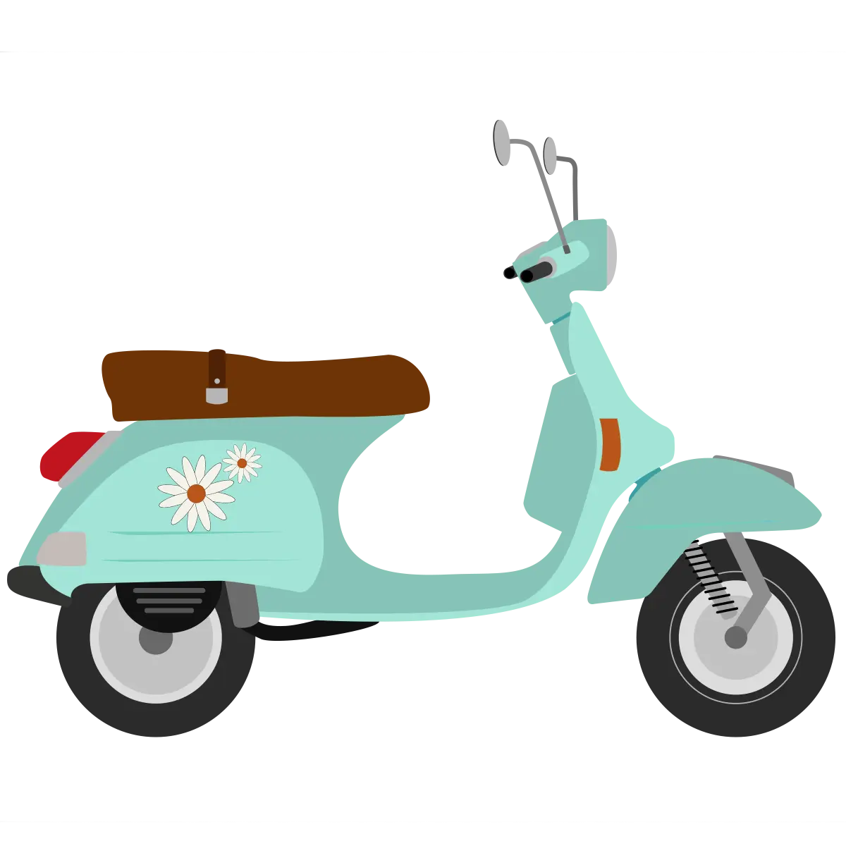 Vintage Vespa Scooter Vinyl Sticker