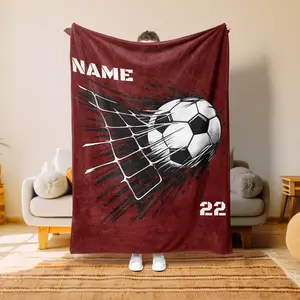 Soccer Blanket Personalized, Custom Soccer Blanket, Soccer gifts, Personalized Soccer Player Blanket, Gift for Soccer Player Gift