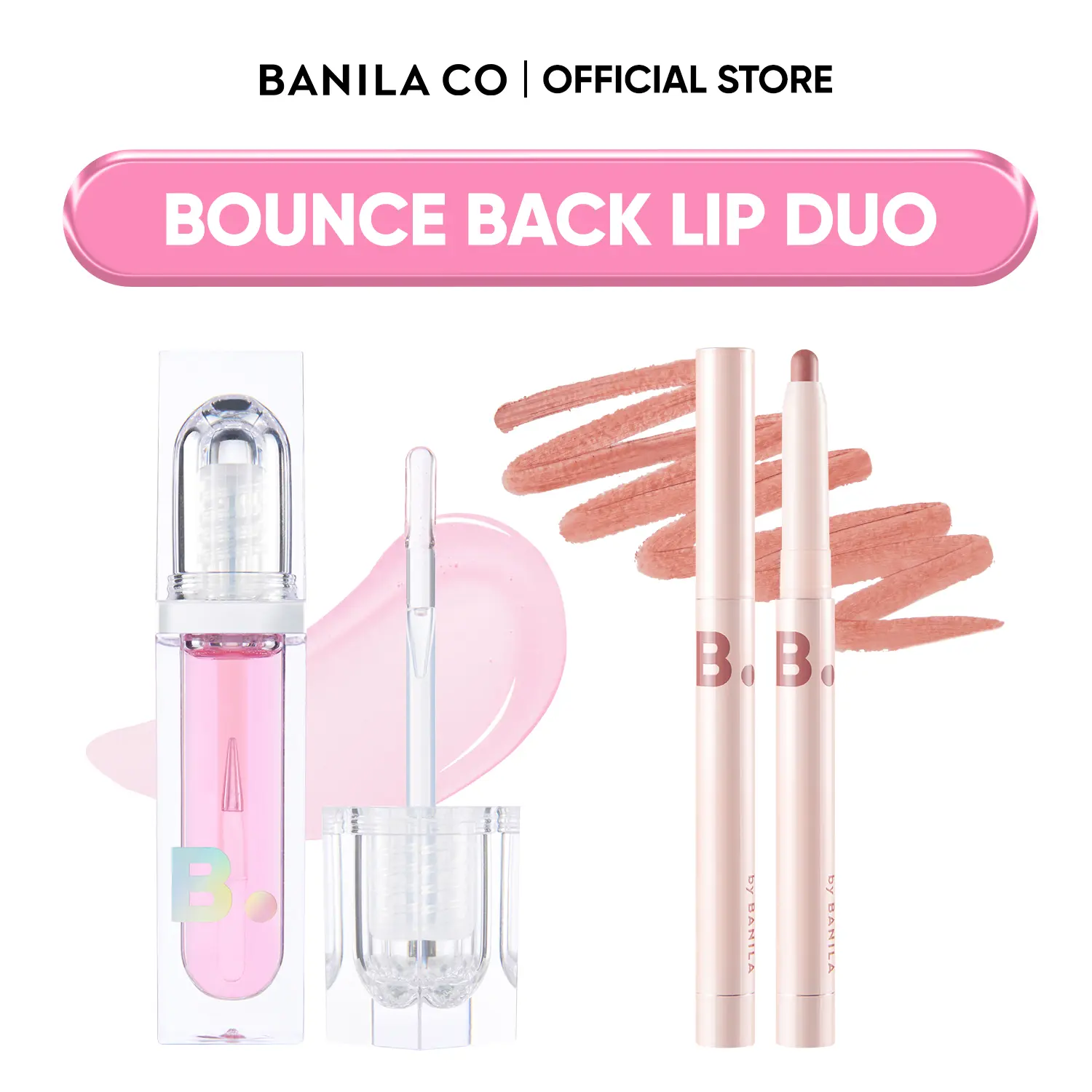 BANILA CO Bounce Back Plump & Shape Lip Duo | Volume Lip Plumper Maxi + Smudging Lip Liner | Full & Defined Lip Makeup Value Set