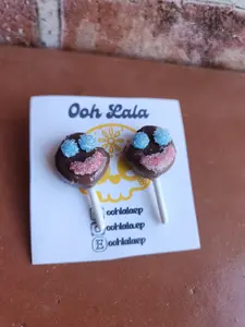 Handmade Paleta Payaso Earrings: Mexican Candy Inspired Jewelry