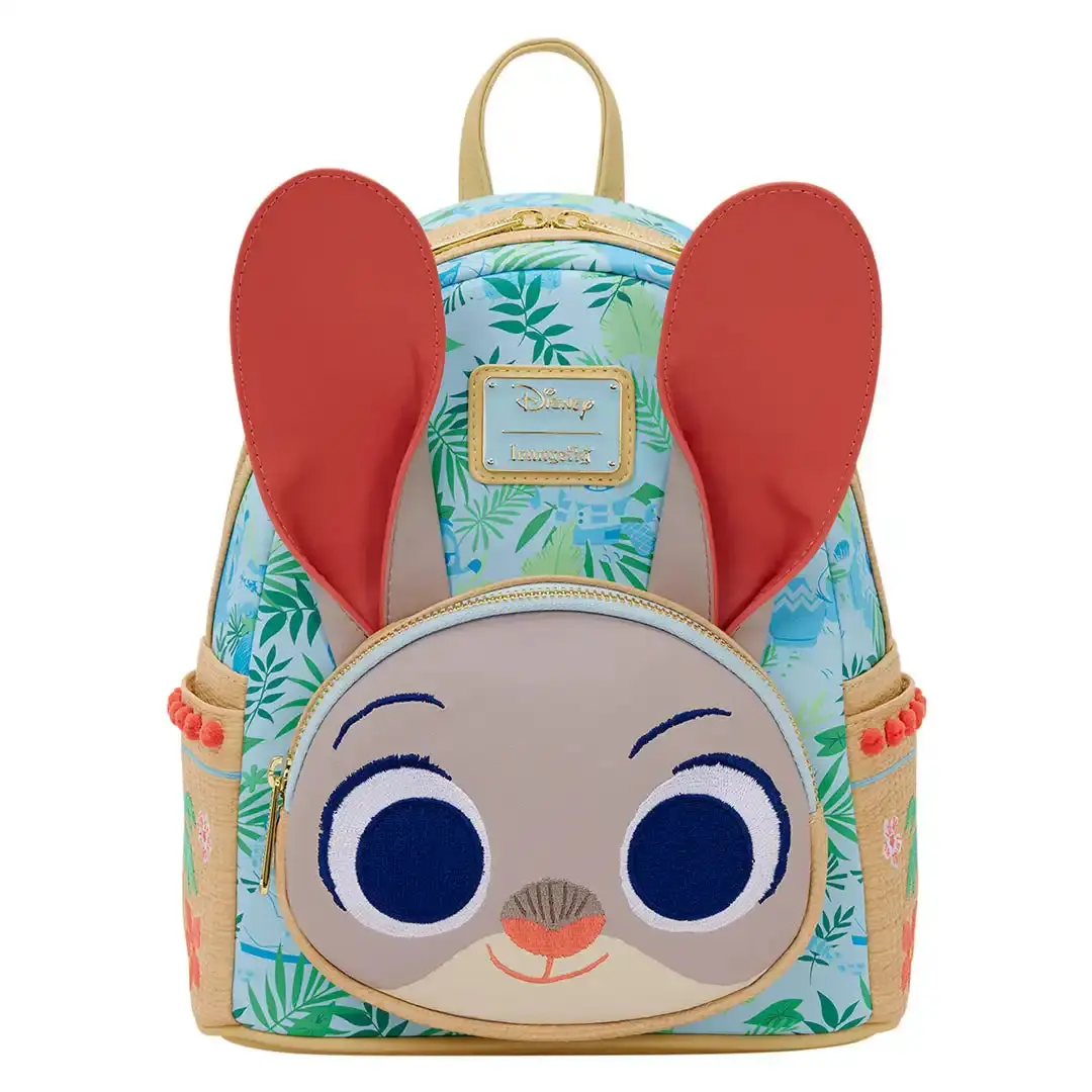 Loungefly Disney Zootopia 2 Judy Hopps Character Backpack, Collectibles Faux Leather Cosplay Mini Backpack with 3D Ears, Character Backpacks