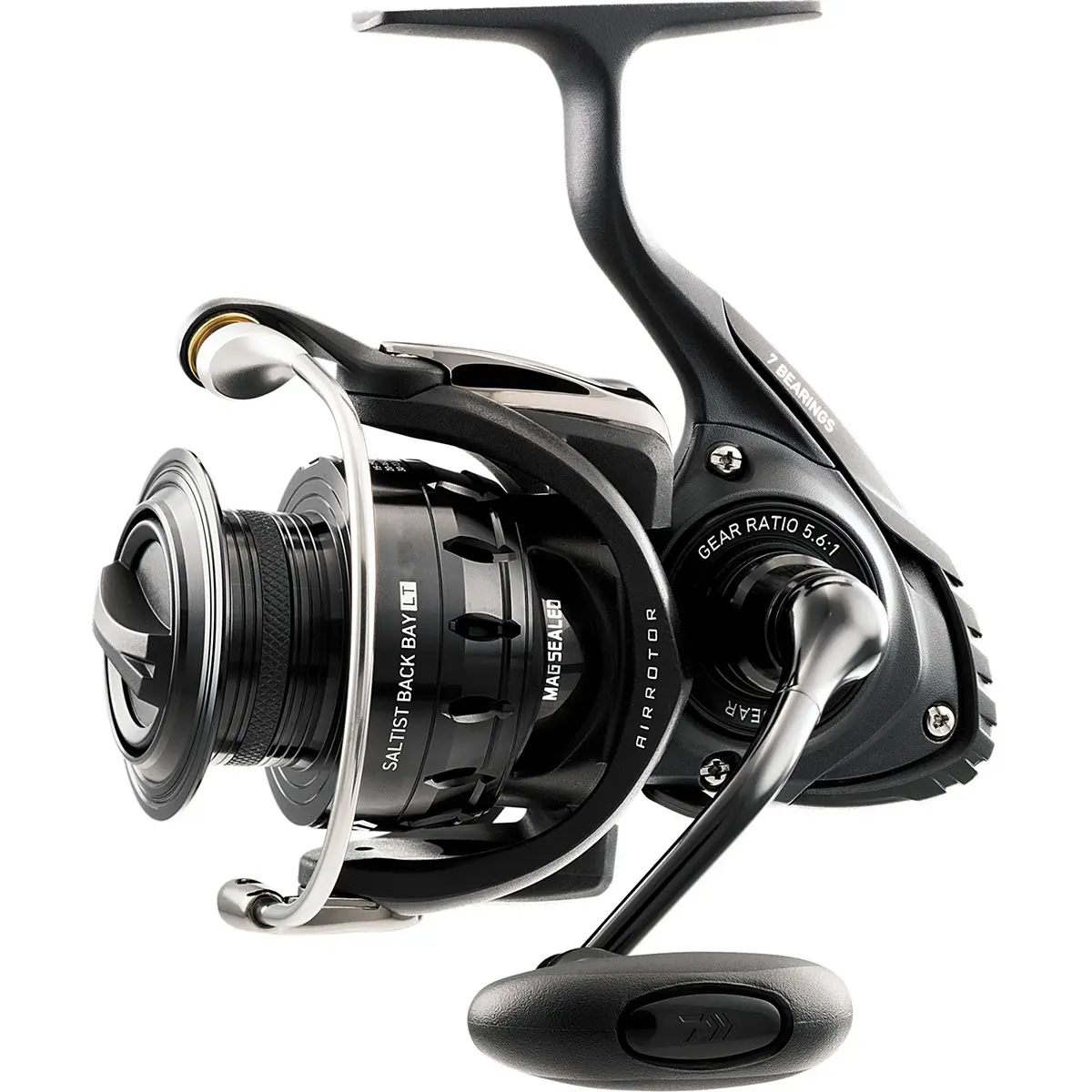 DAIWA Saltist Back Bay LT Spinning Reel with Lightweight Aluminum Body, Automatic Tournament Drag, and DigiGear Technology for 8-10 lb Test Mono, 8- And 10-Pound Test Mono, Drag Max: 15.4.6 Ball Bearings + 1 Roller Bearing