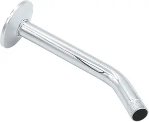 Shower Arm 8 Inch, ½ Inch IPS US Standard, Stainless Steel with Flange Universal Fit, Polished Chrome Finish