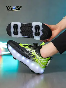 Fashion Children LED Roller Skates, High-End Glowing Sports Shoes, Youth Upgrade Version, Light-Up Walking Sneakers, Outdoor Sport Wheels