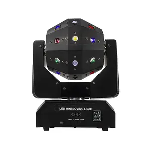 SHEHDS Moving Head Beam Light 16X3W LED RGBW Stage Light 4pcs beam Red2Pcs Green2Pcs Beam Effectr 4Pcsx15W Strobe Effect DMX512 DJ Disco
