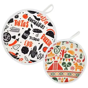 Vivicreate Tortilla Warmer 10'' 12'' two size insulated and Microwaveable material Fabric Tortilla Keeper Holder Keeps Warm for Corn Flour Taco Pizza Bread up to One Hour Kitchen Utensils kitchen gadgets