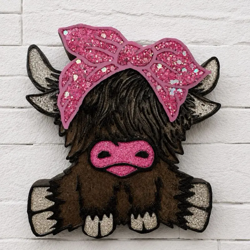 Highland Cow Car Freshie | Western Cow Car Air Freshener | Handmade Aroma Bead Freshie