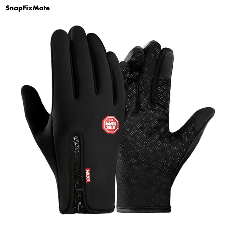 GJANSH Outdoor Winter Gloves, Touchscreen andWindproof Full-Finger Gloves for Sports, Travel,and Daily Activities