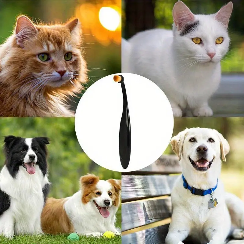 2pcs/5pcs Cat and dog eye cleansing fading, cleaning tear mark powder brush dog eye droppings tear mark brush Pet tear stains brush eye cleaning brush tear stains brush eye droppings brush pet supplies brush