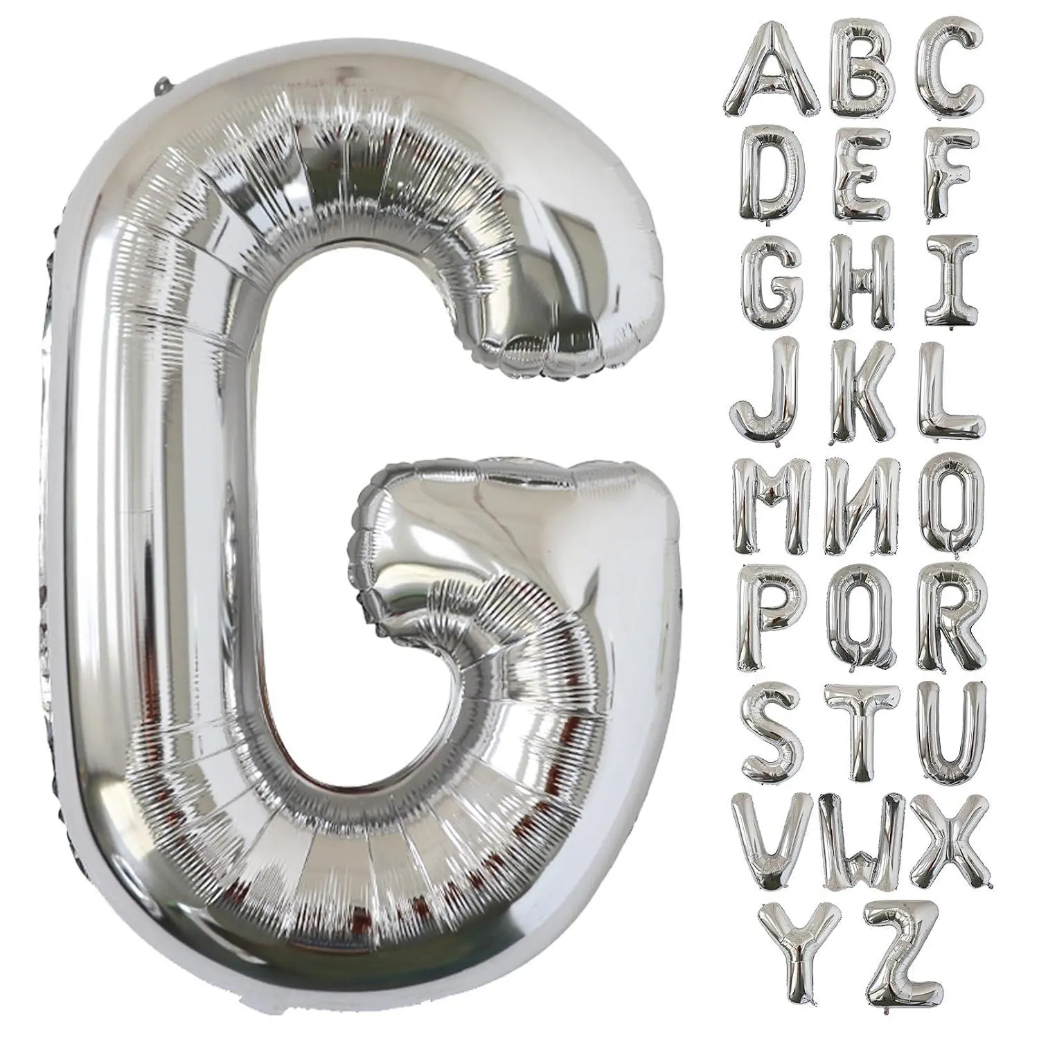 40 Inch Silver Letter G Balloons Jumbo Foil Mylar Helium Big Balloons For Birthday Party Anniversary Baby Shower Supplies
