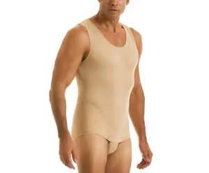 Insta Slim I.S.Pro USA Compression Tank Bodysuit MB2006 - Body-Trimming & Slimming Undershirt for Instant Stomach Flattening, Chest Toning, Back Support, Love Handle Elimination & All-Day Comfort, Discreet & undetectable fit, M-3XL, Made in USA