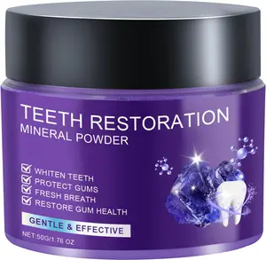 2025 New Teeth Restoration Mineral Powder - Purple Natural Tooth Powder for Teeth Whitening, Strengthening & Cleaning - 50g