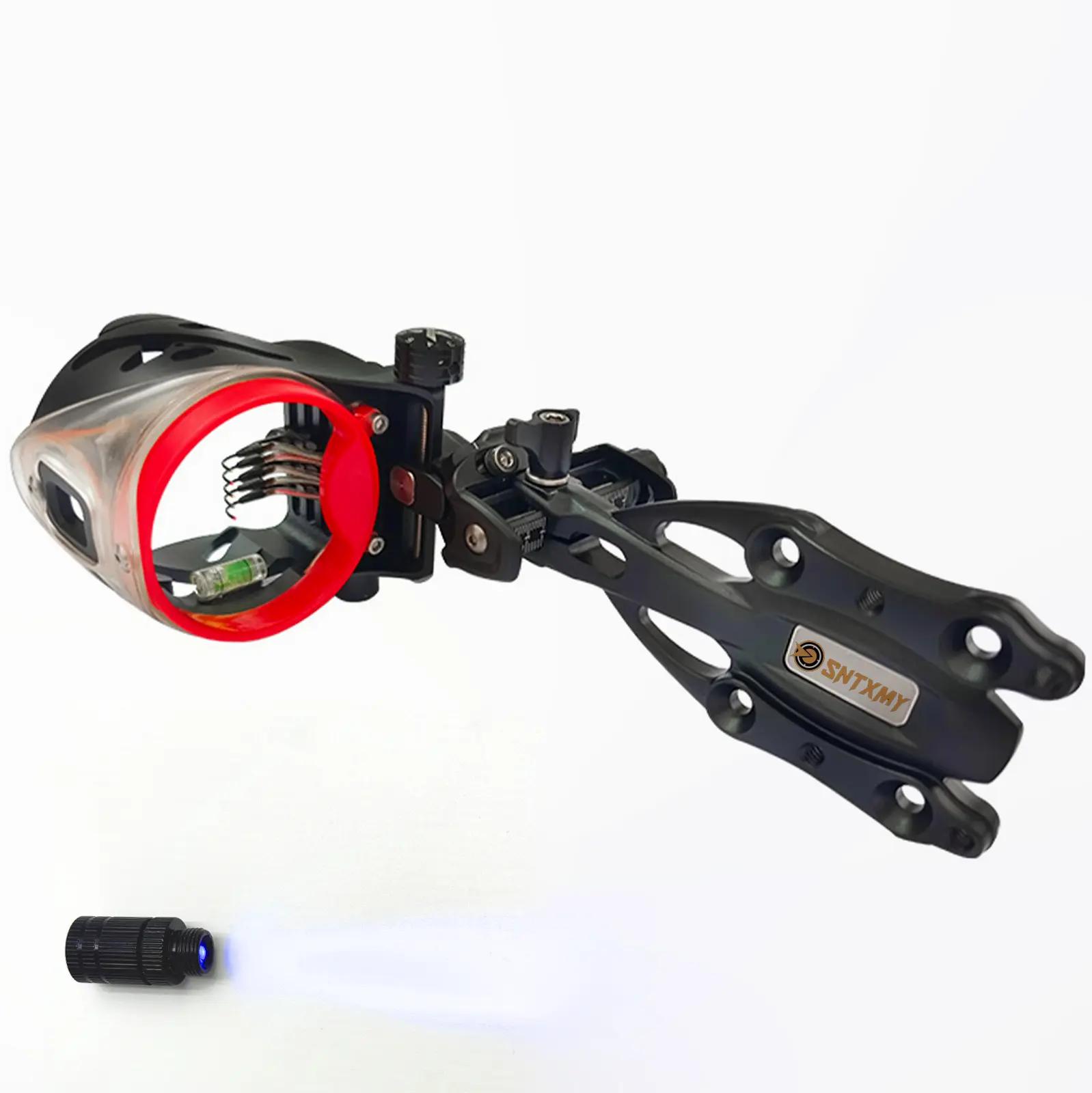 Micro Adjustable Compound Bow Sight with 0.019" Fiber Optics.