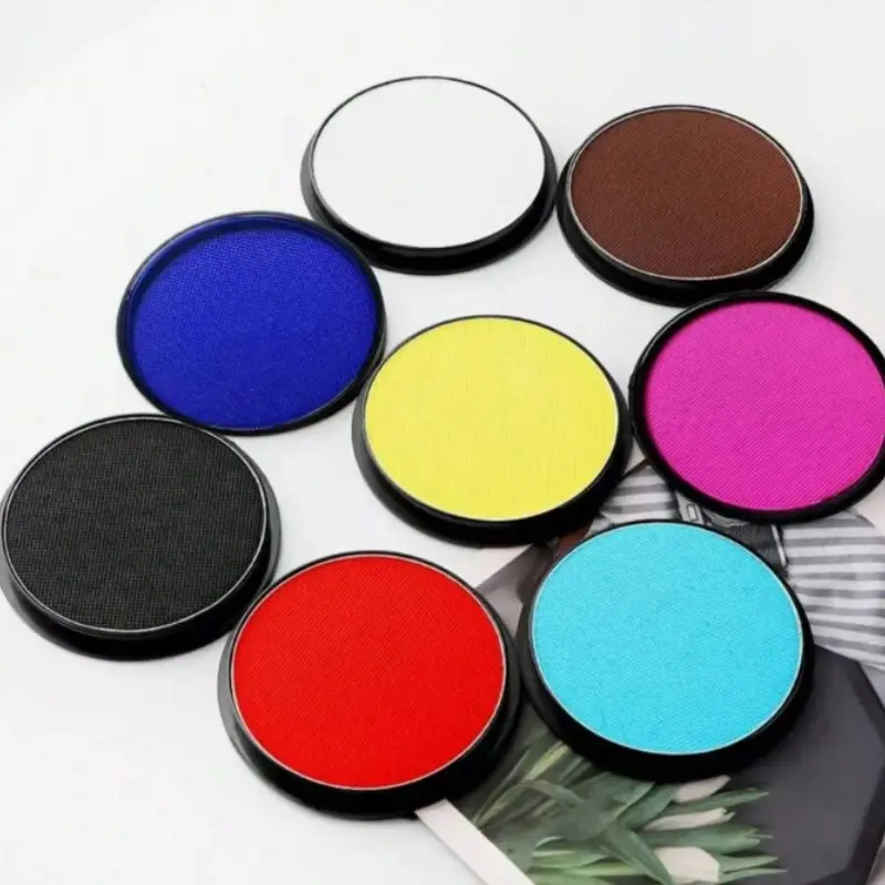 Water-Soluble Non-Toxic Body Paint Pigment, Body Art, Body Makeup, Face Body Cosmetic, Face Painting Paste for Football Carnival Halloween Christmas, 30g Beauty Cream Box