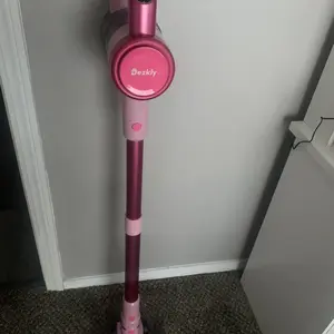 Product Review of Dezkly Cordless Vacuum Cleaner, 300W 23KPa Lightweight Stick Vacuum with 48mins Runtime Battery, 3 Suction, LED Display, Powerful Vacuum Cleaner with Sofa Brush for Hard Floor/Carpet/Pet Hair/Car from c**1