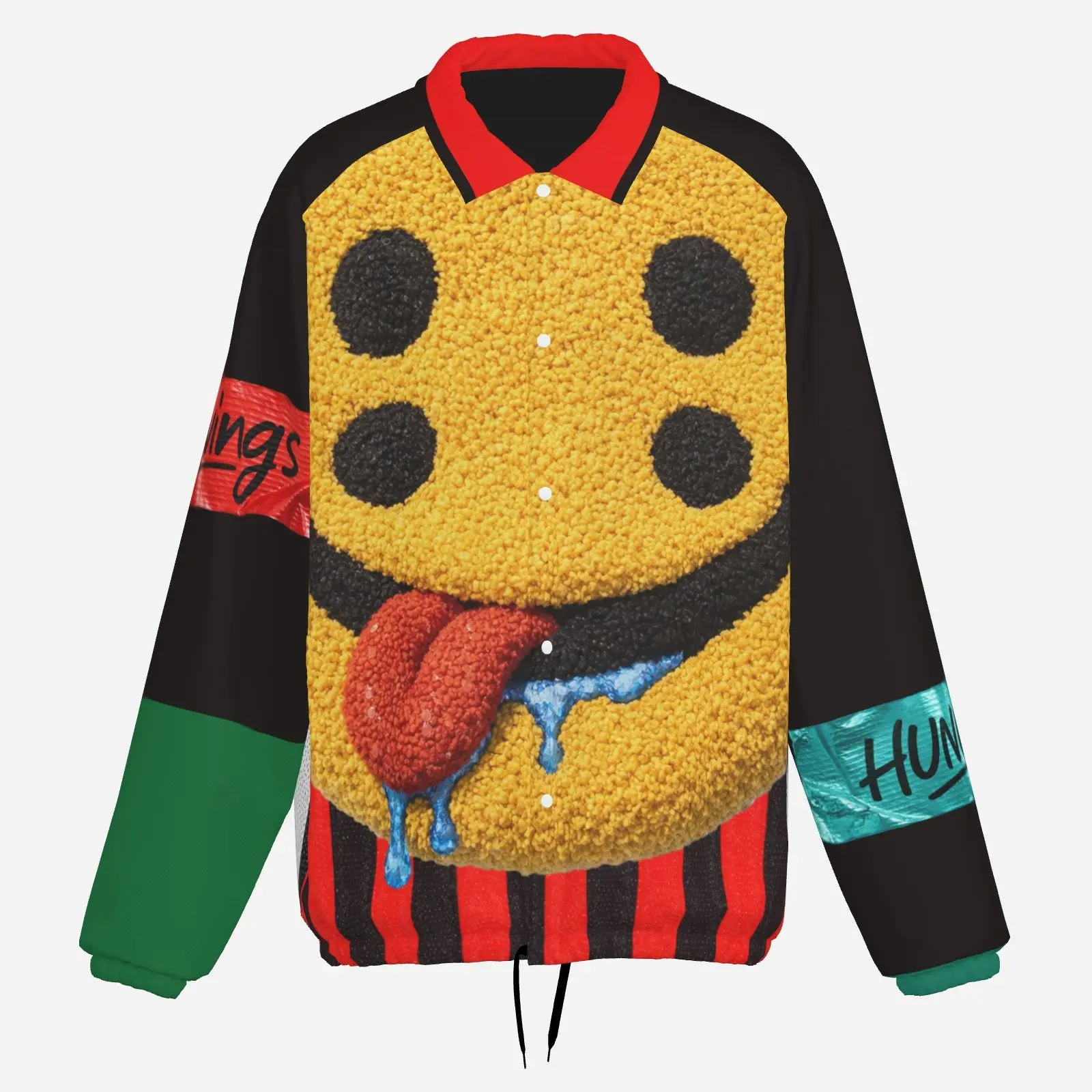 #L8NC - Happy Dazed Windbreaker Men’s Graphic Windbreaker | Streetwear Jacket Menswear Coats