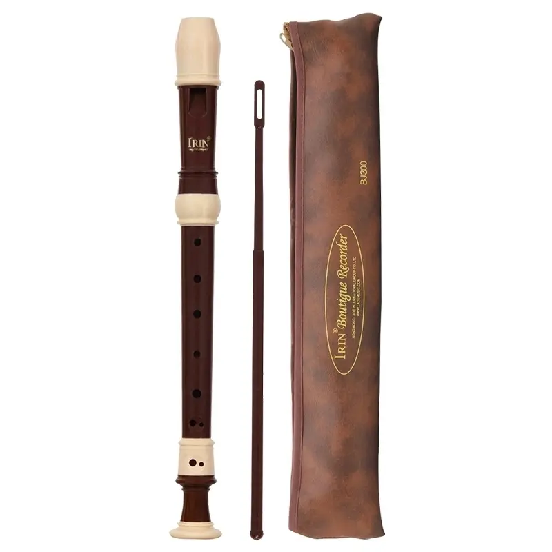 IRIN Soprano Recorder for Kids Beginners 8 Hole ABS German Fingering School Flute with Cleaning Stick Fingering Chart Durable Musical Instruments