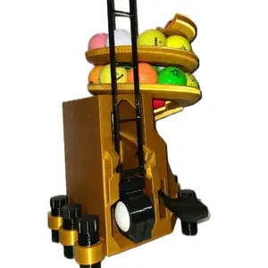 Golf Ball Dispenser - Portable & Lightweight for All Ages - Holds 25 Balls - No Power Needed - Adjustable Leg Height - Golf Simulators, Range, Backyard