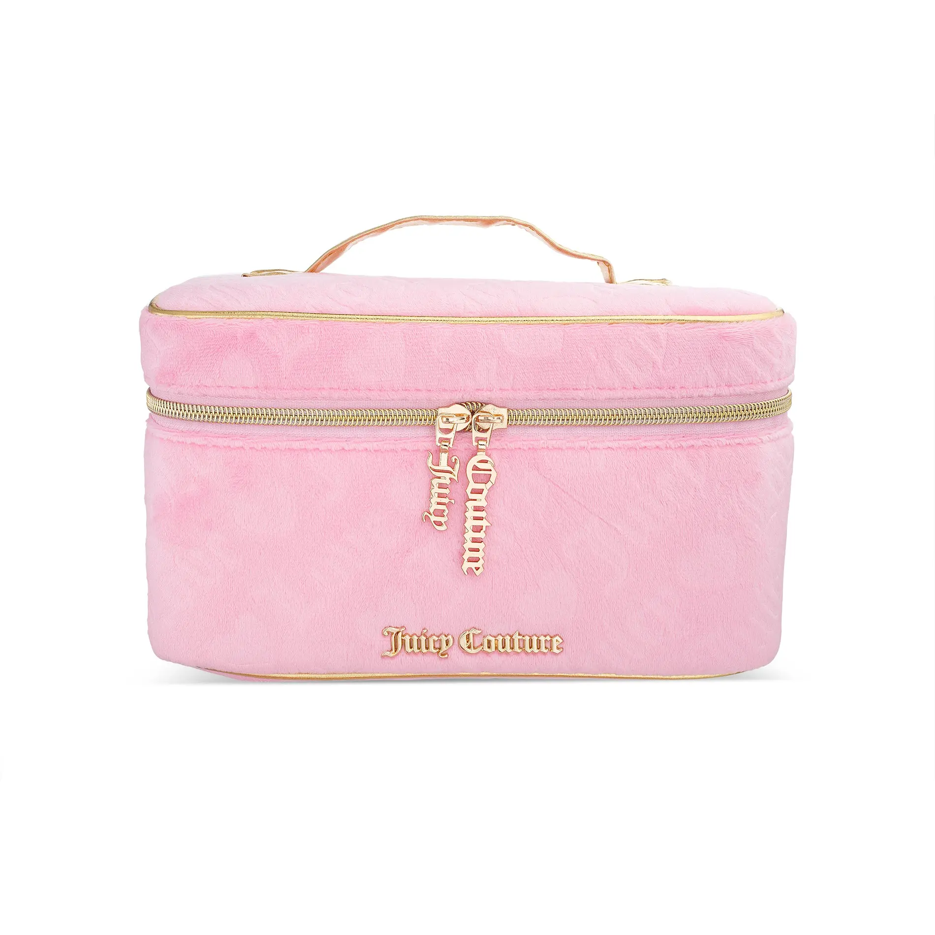 Pressed Juicy And Heart Pattern, Juicy Couture Metal Logo Terry Train Case