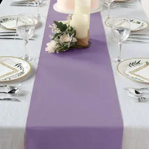 Polyester Table Runner 12"x108" Violet Amethyst - Wrinkle-Resistant & Durable Table Decor