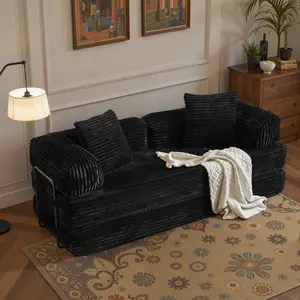 Weaxty High-Quality Cloud Floor Sofa Bed Convertible Comfy Corduroy Fabric, Premium Sponge Padding, Multi-Functional Floor Sofa & Mattress,Upholstered Futon Couch for Living Room Compression Sofa
