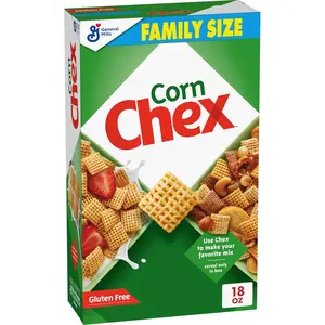 Corn Chex Gluten Free Breakfast Cereal – Family Size 18oz, Crispy Corn Squares for Breakfast & Homemade Chex Mix Snack Recipes