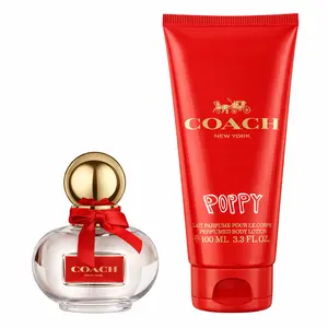 Coach Poppy Eau De Parfum 2PCS Gift Set (1.0 oz + 3.4 oz Body Lotion)