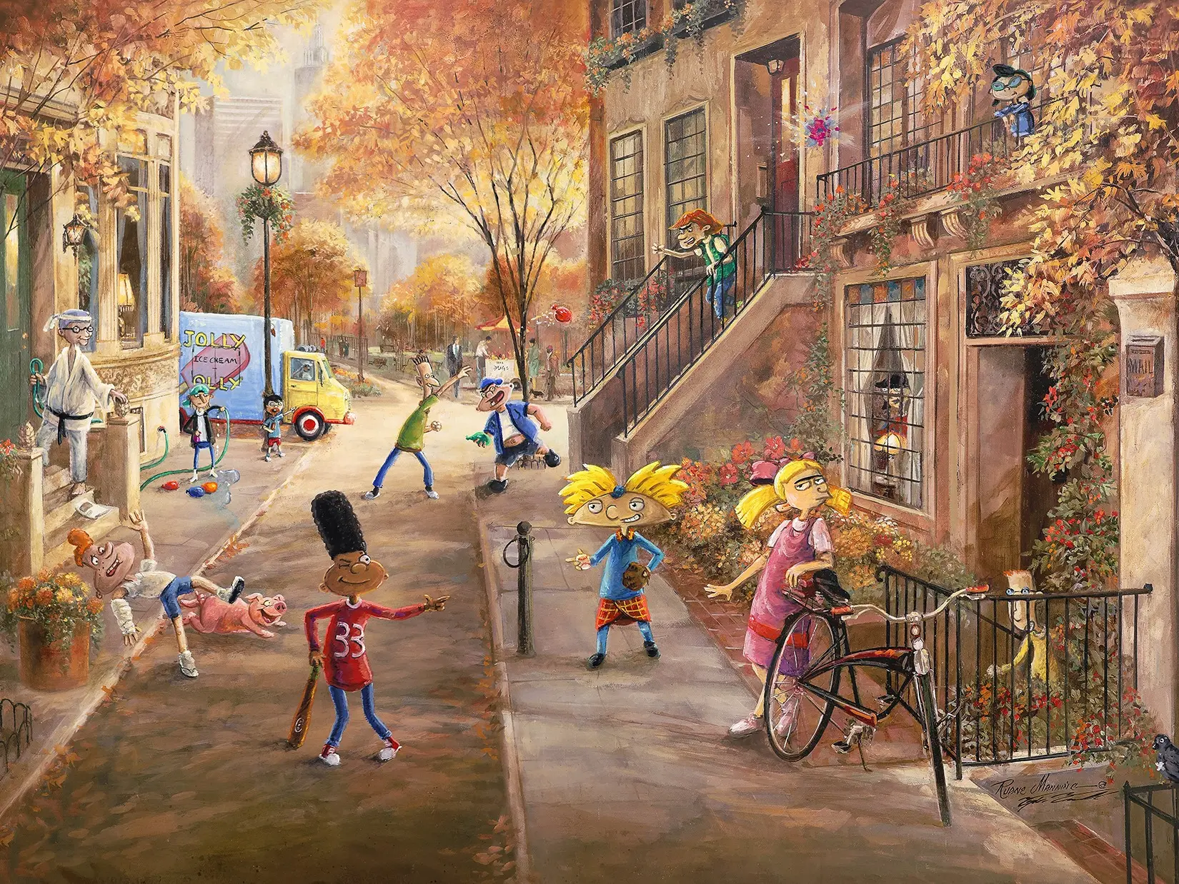 "Block Party" - 24" x 16.5" High Quality Canvas Print