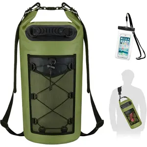 Dry Bag, Waterproof Floating Backpack 10L with Waterproof Phone Case for Boating, Kayaking, Fishing