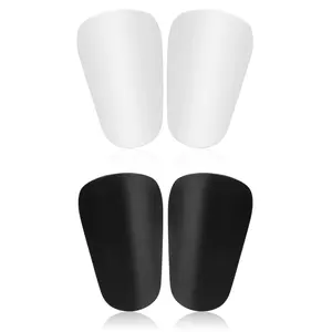 4pcs Extra Mini Soccer Shin Guards, 3.94x2.36in Comfortable Small Football Shin Pads Protective Equipment for All Ages Boys Girls Women Men Wear with Grip Socks