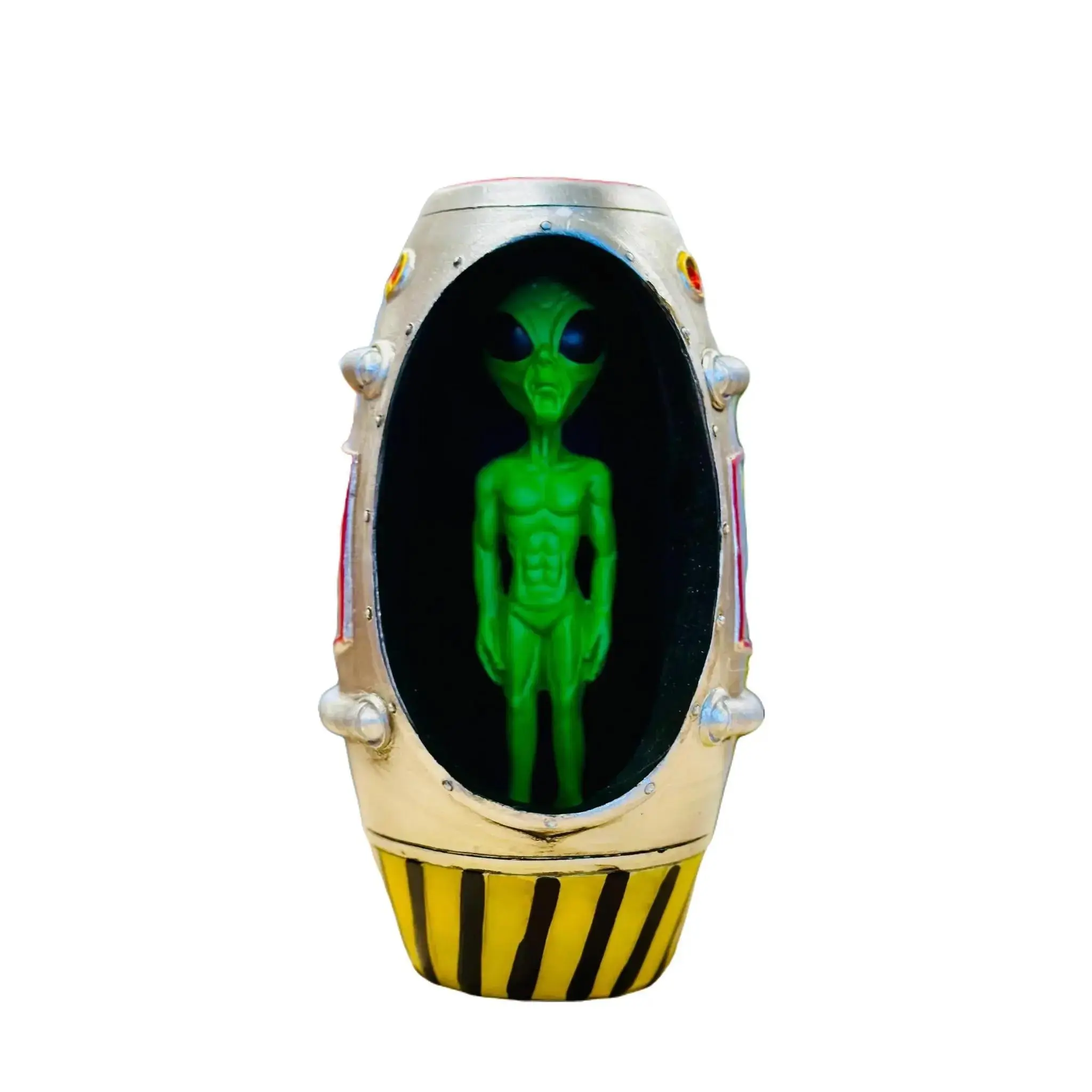 Fantasy Gifts Alien in Space Ship Back Flow Incense Burner