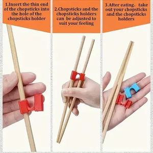 4pcs Beginner Chopstick Stand - Lightweight Training Chopstick Accessory, Anti slip, Reusable