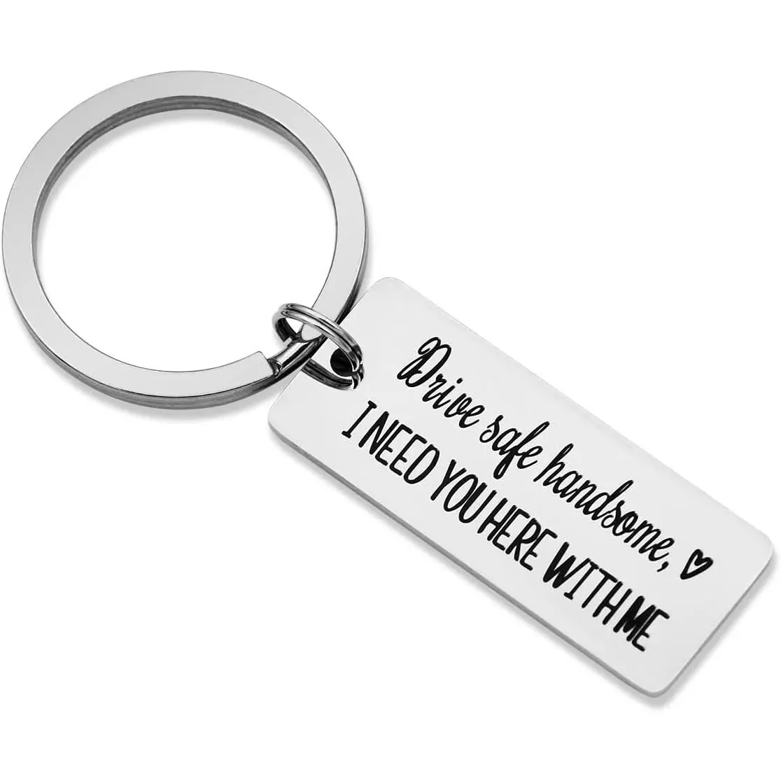 Drive Safe Keychain I Need You Here With Me for Husband Dad Boyfriend Gifts Adjustable Heart Rate Couples Bracelet Set Cute Black Cat purse gains animal