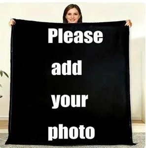 Custom Photo Personalized Flannel Throw Blanket - 1-Piece Soft Warm Blanket, Mother's Day Mom Gift, Bedding for Family Year-Round Use, Ideal for Holiday, Birthday Gifting
