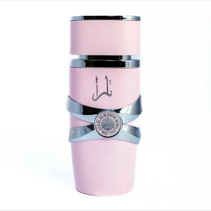 Spray - Pink Perfume Bottle with Elegant Design and Chrome Accents for Aromatic Experience