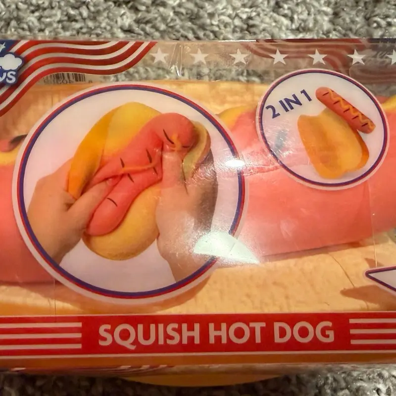 Hotdog Squeezy feature food Squeezy Textured Relaxing sensory Squeezy
