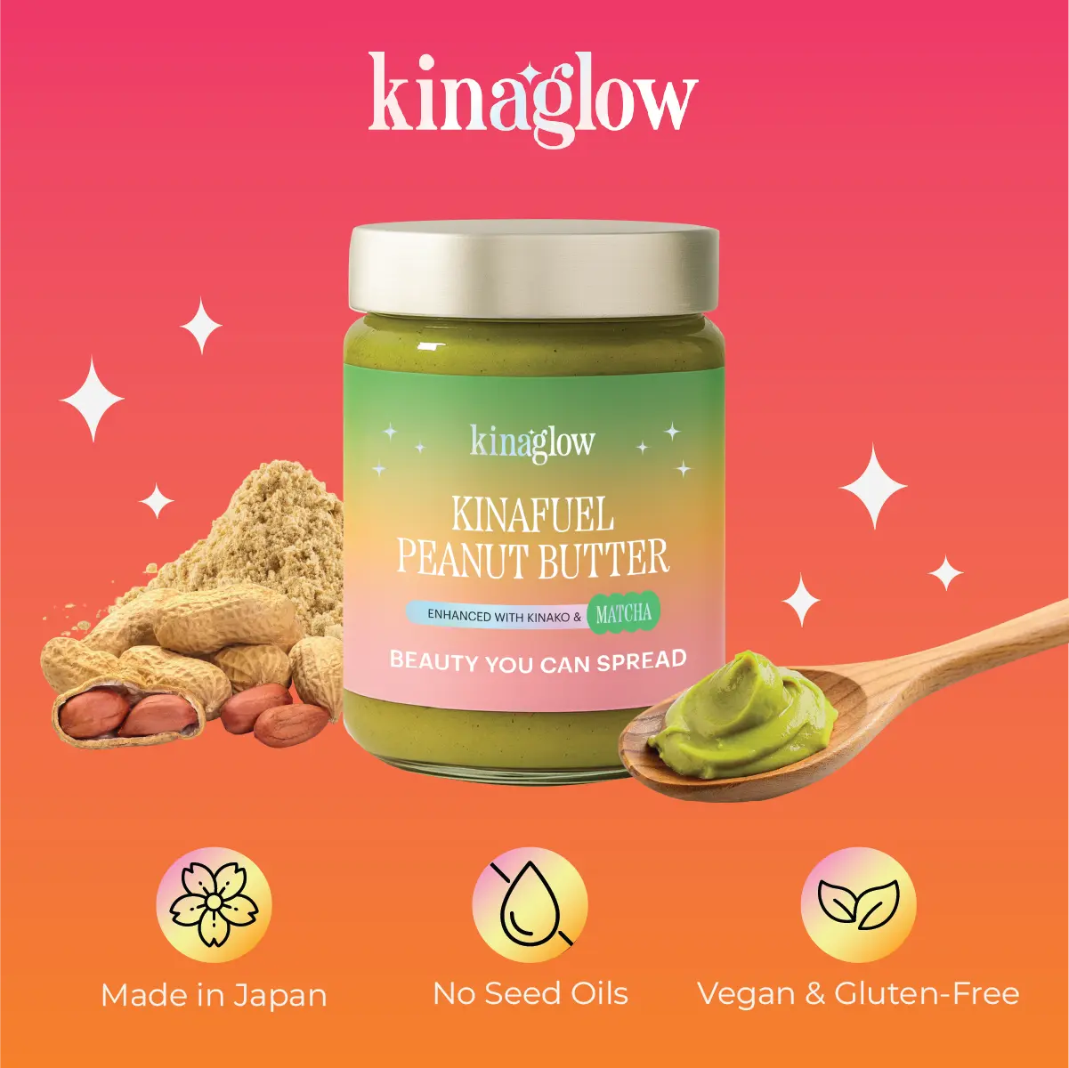 KINAGLOW Kinafuel Bundle - Enhanced Peanut Butter, Healthy Gluten-Free Foods
