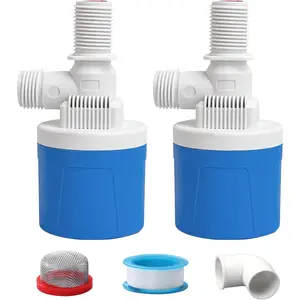 1/2" Top Inlet Water Float Valve, 2 Pack Automatic Water Level Control Valve For Water Tank Water Trough Pool Livestock Troughs Distille Solar Energy Auto Pot Aquarium
