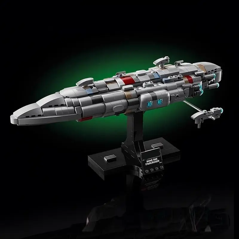 Star Cruiser Building Block Model, Rocket Model Kit, Creative Desktop Decoration, High Difficulty Toy, Birthday Gift for Teenager, Building Blocks Model