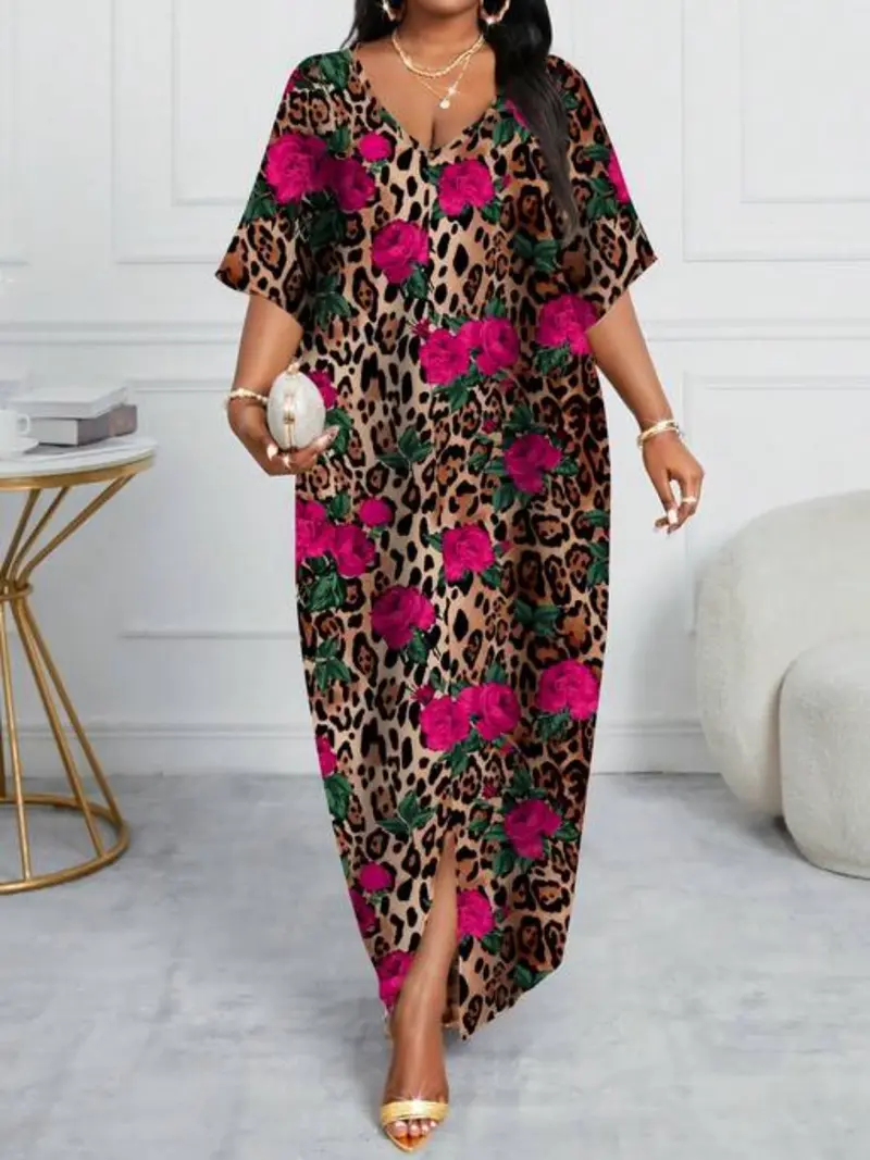green emerald velvet dress Pre-Order - Starlet Swing Dress and Scarf in Pink Leopard Print