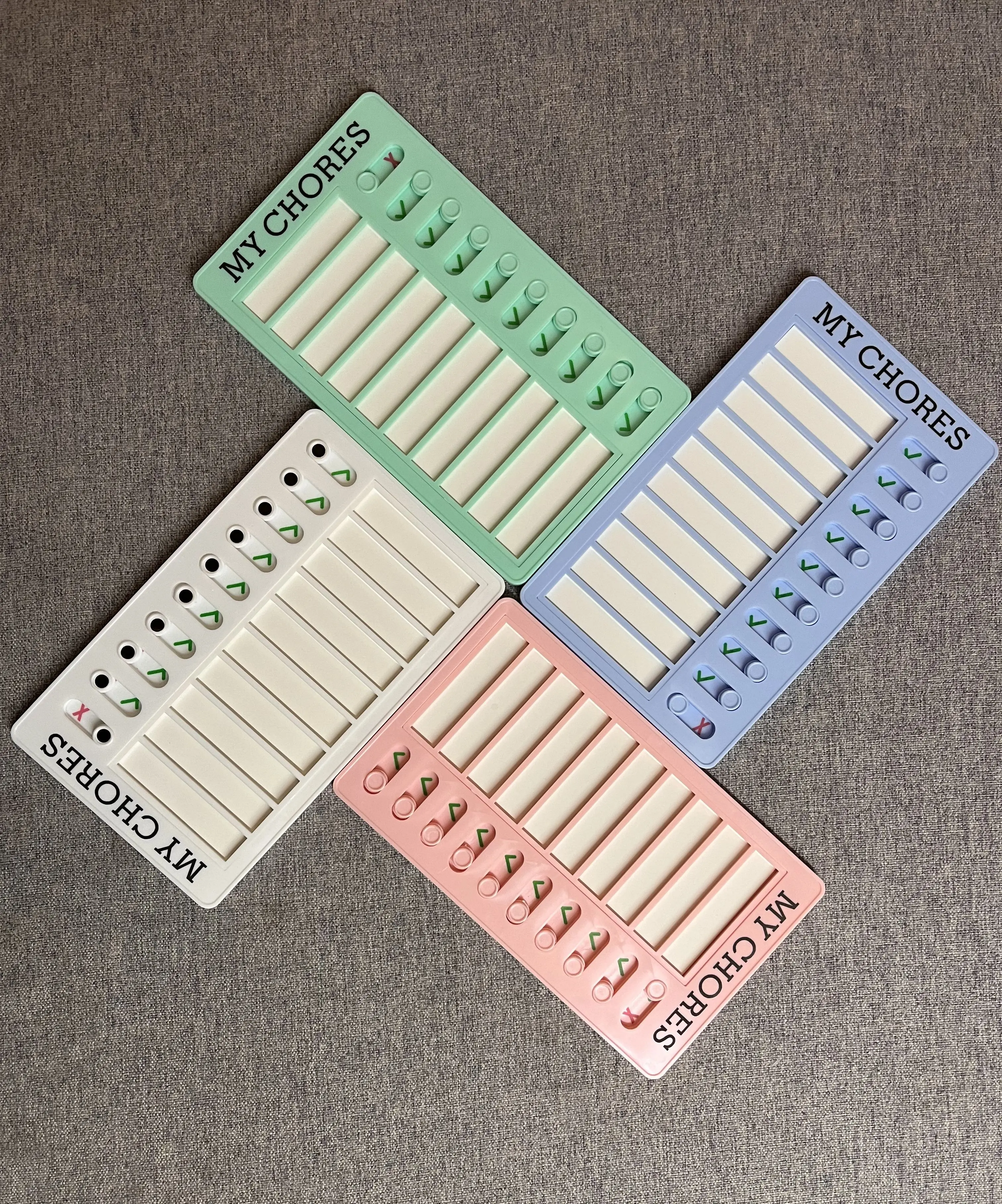 Replaceable Sliding Routine Chart, Chore Chart, Daily Checklist, Kids Daily Tasks, Daily Routine | Personalized | multiple colors