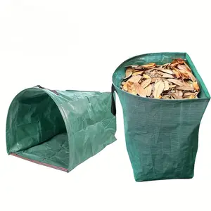 Garden Leaf Scoop Bag Set Semi Circle Yard Waste Collector Outdoor Trash Bag Heavy Duty Gardening Tool Leaf Collection Pouch Portable Yard Cleanup