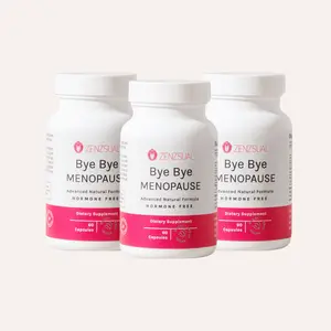 Zenzsual ByeBye Menopause Supplement for Women 3 Pack 60 Servings Hormone-Free Relief from Hot Flashes Night Sweats Mood Swings Vegan Sugar-Free Capsules Ethically Sourced Vitamins